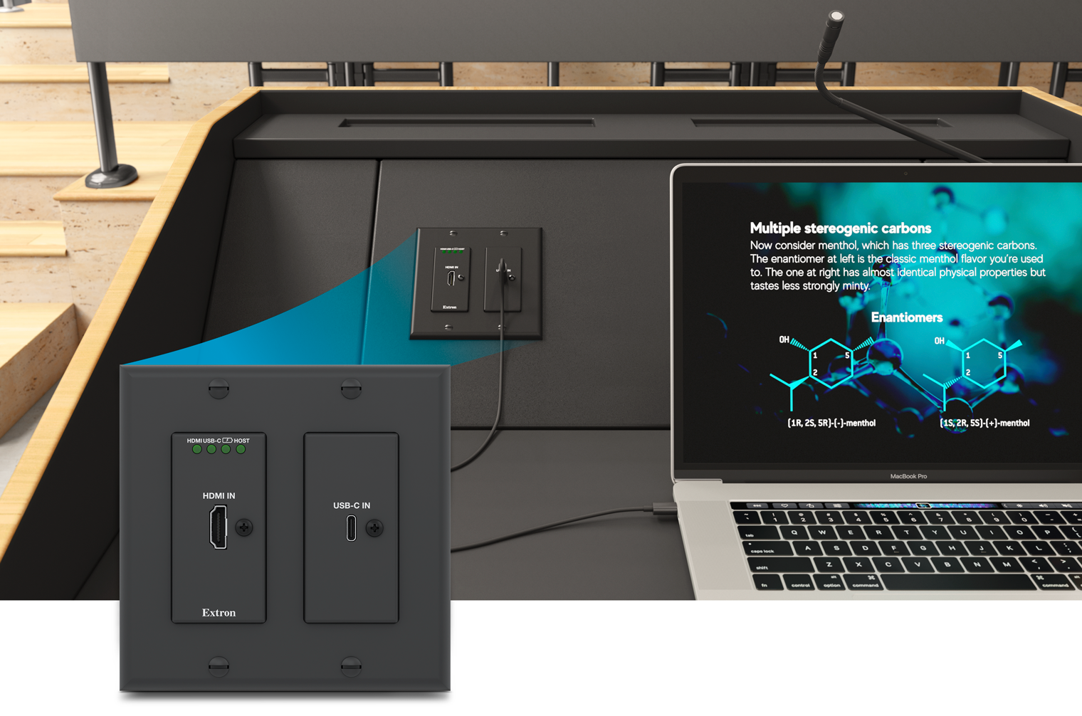 Extron DTP3 T 322 D Wallplate Transmitter Brings USB-C and HDMI Connectivity to Any Location