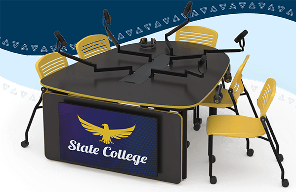 Spectrum Furniture Introduces the Vibe Podcasting Table